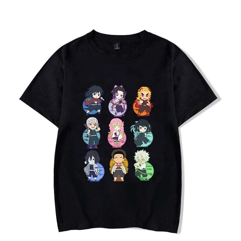 New Fashion Demon Slayer T Shirt Funny Anime Print T Shirt Anime Graphic Tee Shirt Unisex Casual Plus Size Tops