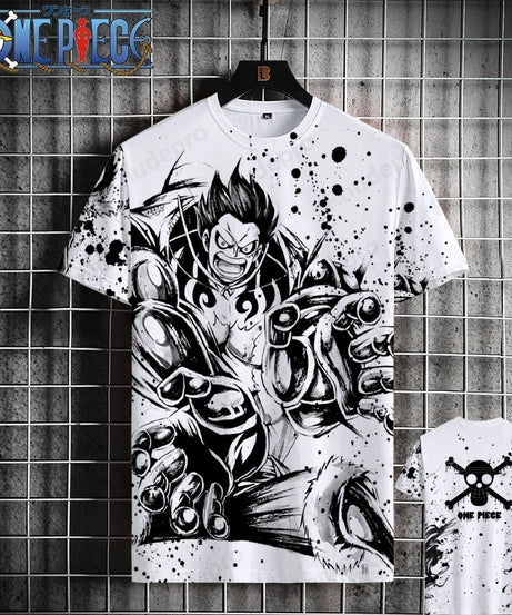Luffy One Piece 3D Printed T-Shirt – Unisex Summer Anime Tee