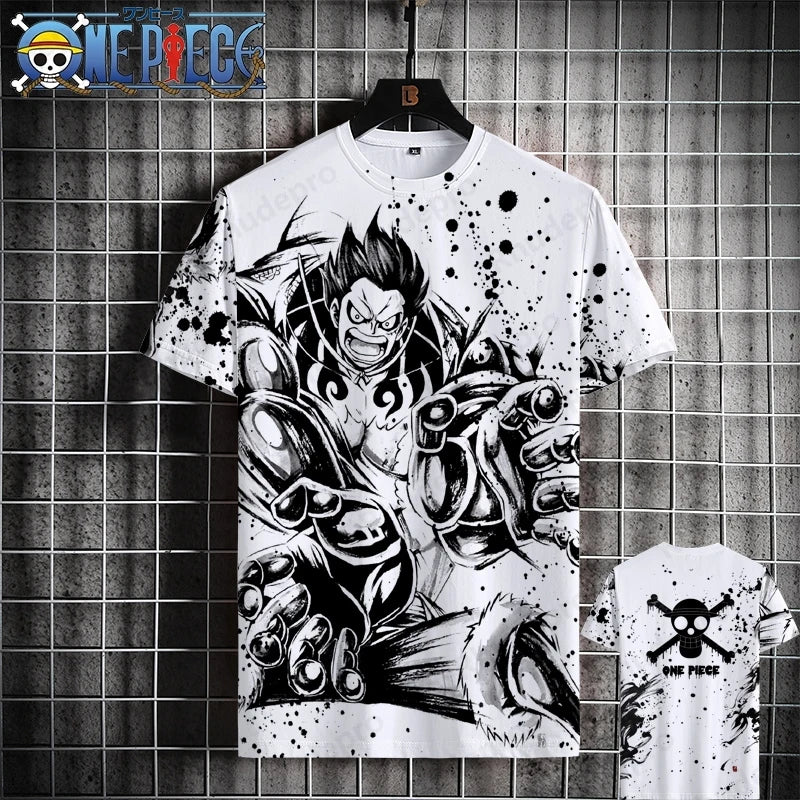 Luffy One Piece 3D Printed T-Shirt – Unisex Summer Anime Tee