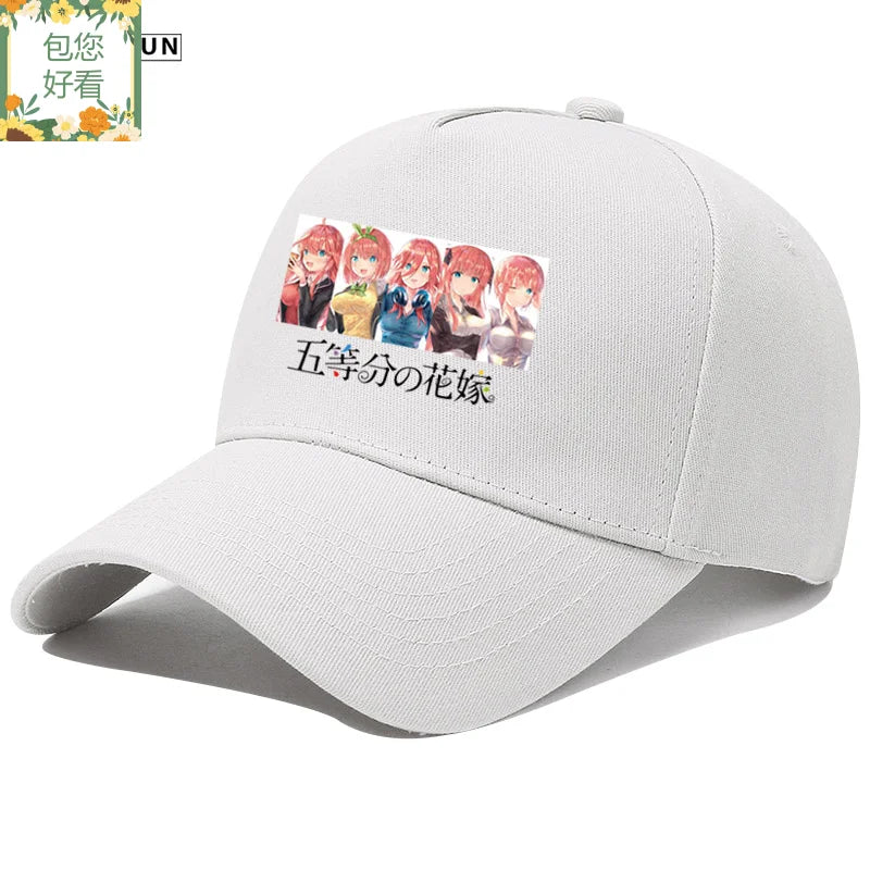 The Quintessential Quintuplets Nakano Ichika Nino Itsuki two-dimensional print hat men's and women's COS baseball cap present