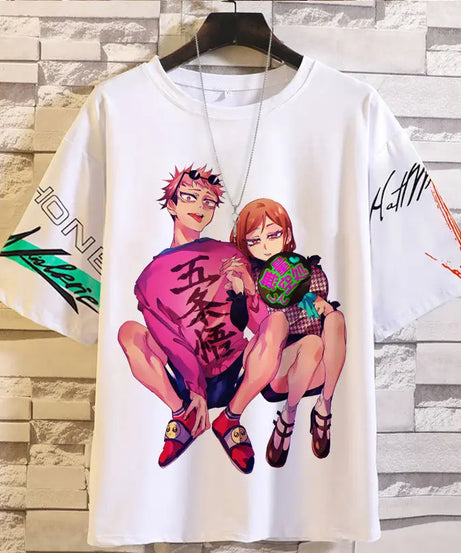 Anime Summer Jujutsu Kaisen T-Shirt Gojo Satoru Clothes Men and Women Fashion T Shirts Short Sleeves Casual Tops birthday gifts