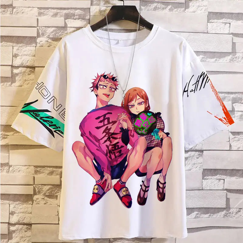 Anime Summer Jujutsu Kaisen T-Shirt Gojo Satoru Clothes Men and Women Fashion T Shirts Short Sleeves Casual Tops birthday gifts