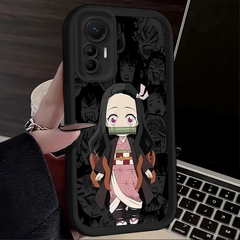 Cute Anime Demon Slayer Case For Xiaomi Poco C65 X7 X6 F6 F5 X5 X3 NFC F3 M6 Pro 4G Mi 13 12 11 Lite 5G 14 13T 12T 11T 14T Pro