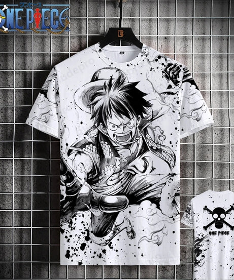 Luffy One Piece 3D Printed T-Shirt – Unisex Summer Anime Tee