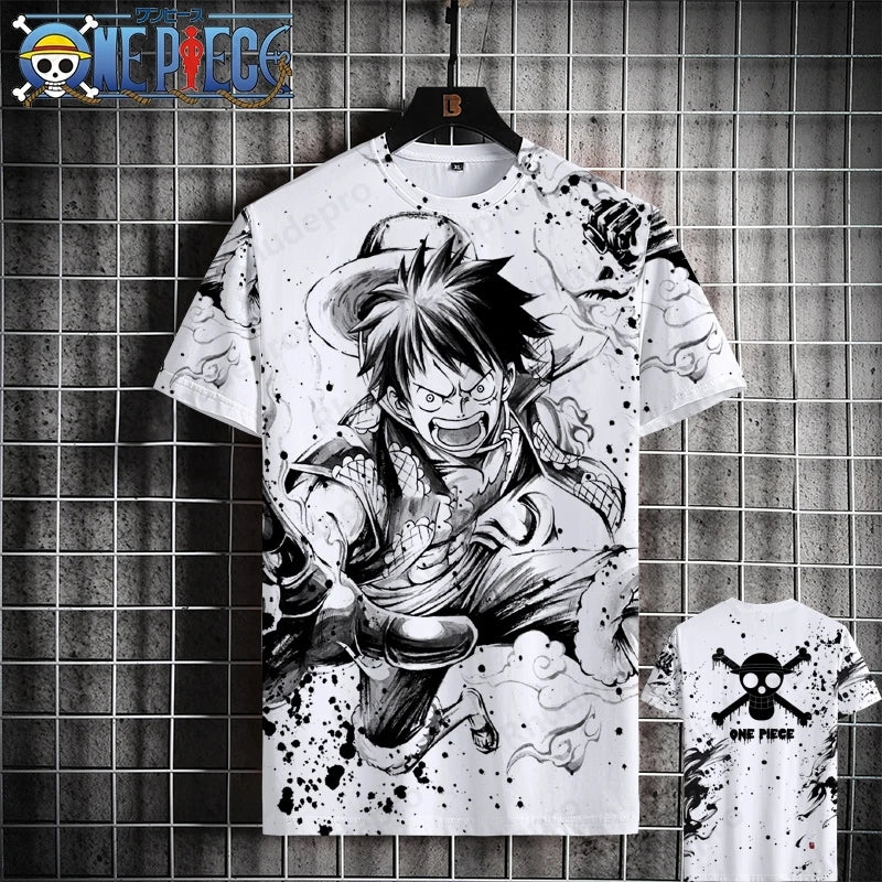 Luffy One Piece 3D Printed T-Shirt – Unisex Summer Anime Tee