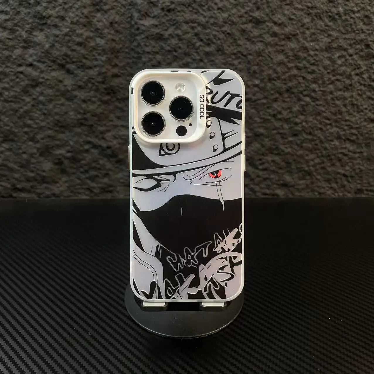 Naruto Anime Laser Case – Sasuke, Itachi & Kakashi 3D Shockproof iPhone 11–16 Pro Max