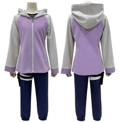 Anime Hinata Hyuga Cosplay Costume – Tracksuit, Fishnet Top & Leg Pouch Set