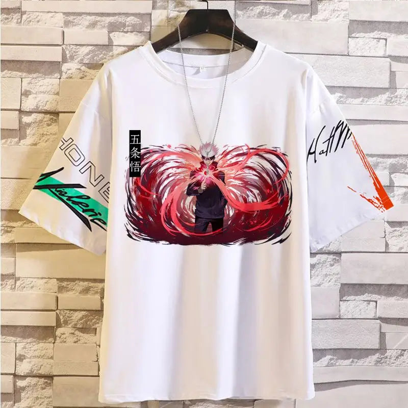 Anime Summer Jujutsu Kaisen T-Shirt Gojo Satoru Clothes Men and Women Fashion T Shirts Short Sleeves Casual Tops birthday gifts