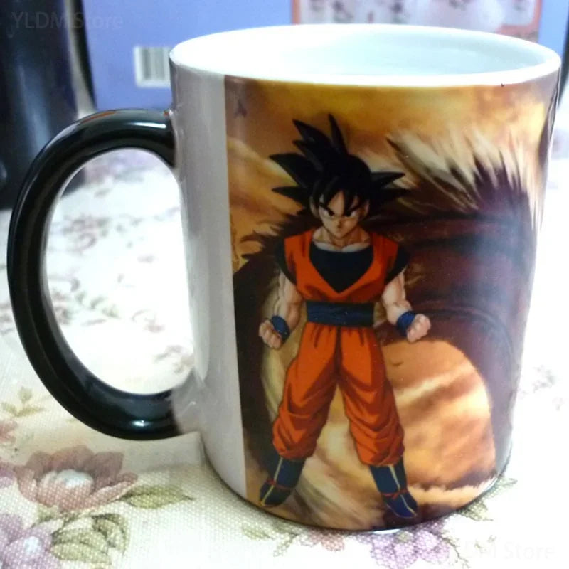 Dragon Ball Goku Color Changing Cup Mug Personalised Magic Mugs Heat Activated Image Photo Coffee Mugs Surprised