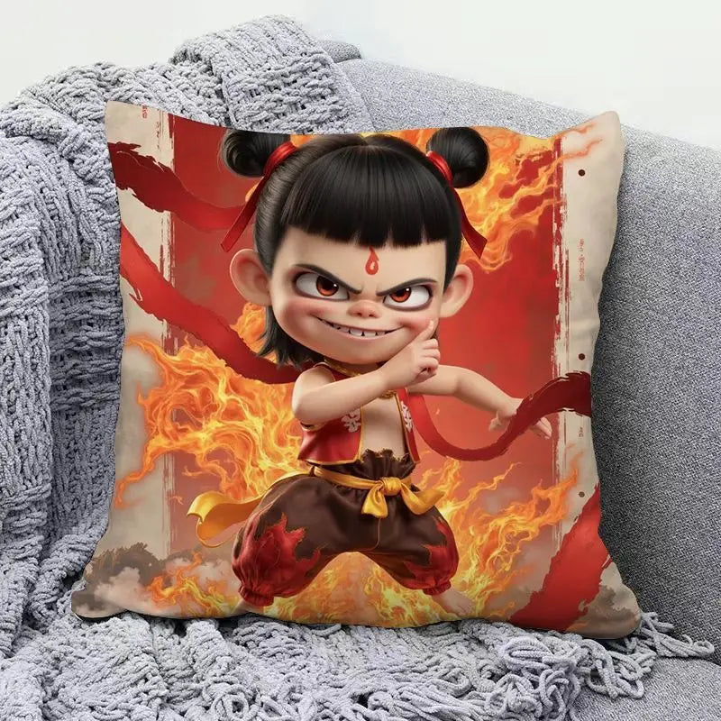Ne Zha anime peripherals pillows cute personality creative fashion living room sofa bedroom cushions holiday gift