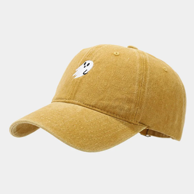 Four Seasons Cotton Ghost Embroidery Casquette Baseball Cap Adjustable Outdoor Snapback Hats for Men and Women 201