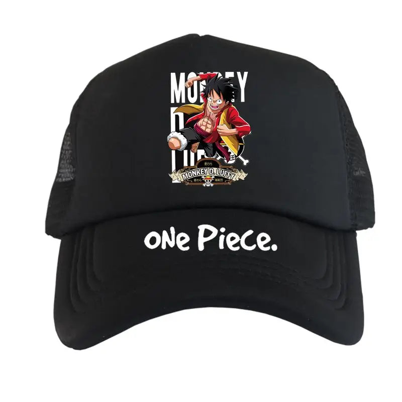 One Piece Creative Peripheral Hat Justice White Beard Luffy Anime Men and Women Sunshade Hats Duck Tongue Hat Mesh Hats