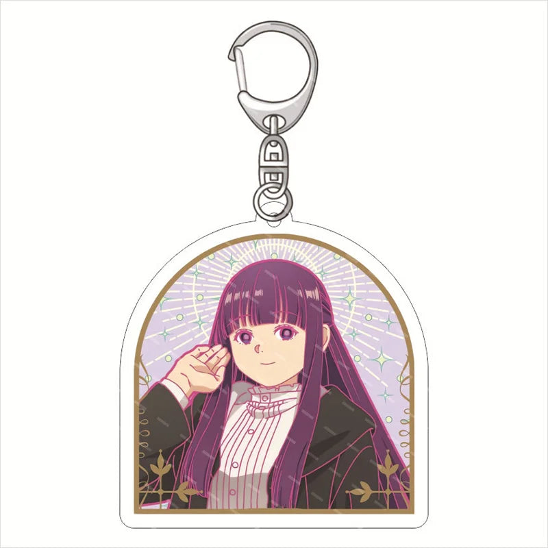 Frieren: Beyond Journey'S End Acrylic Anime Cute Keychain Jewelry Bag Pendant Gift Figure Key Ring Girl Badge Charms Wholesale