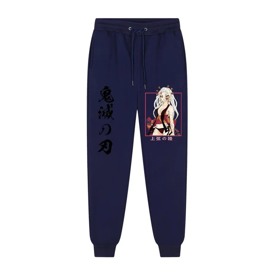 Anime Demon Slayer printed trousers men's comfortable fleece pants jogging men's trousers casual versatile sweatpants S-3XL