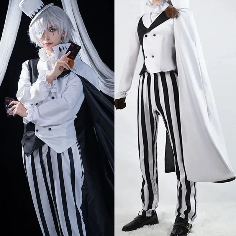 Nikolai Gogol Cosplay Costume Anime Bungou BSD Season 4 Nikolai Cosplay Cloak Cape Uniform Suit Wig Halloween