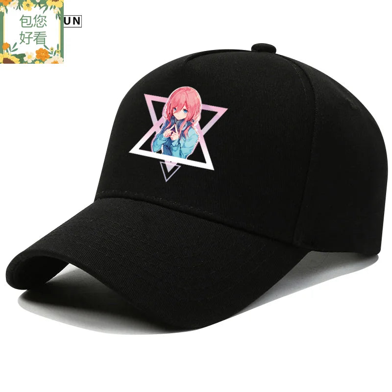 The Quintessential Quintuplets Nakano Ichika Nino Itsuki two-dimensional print hat men's and women's COS baseball cap present