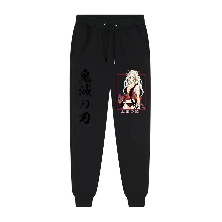 Anime Demon Slayer printed trousers men's comfortable fleece pants jogging men's trousers casual versatile sweatpants S-3XL