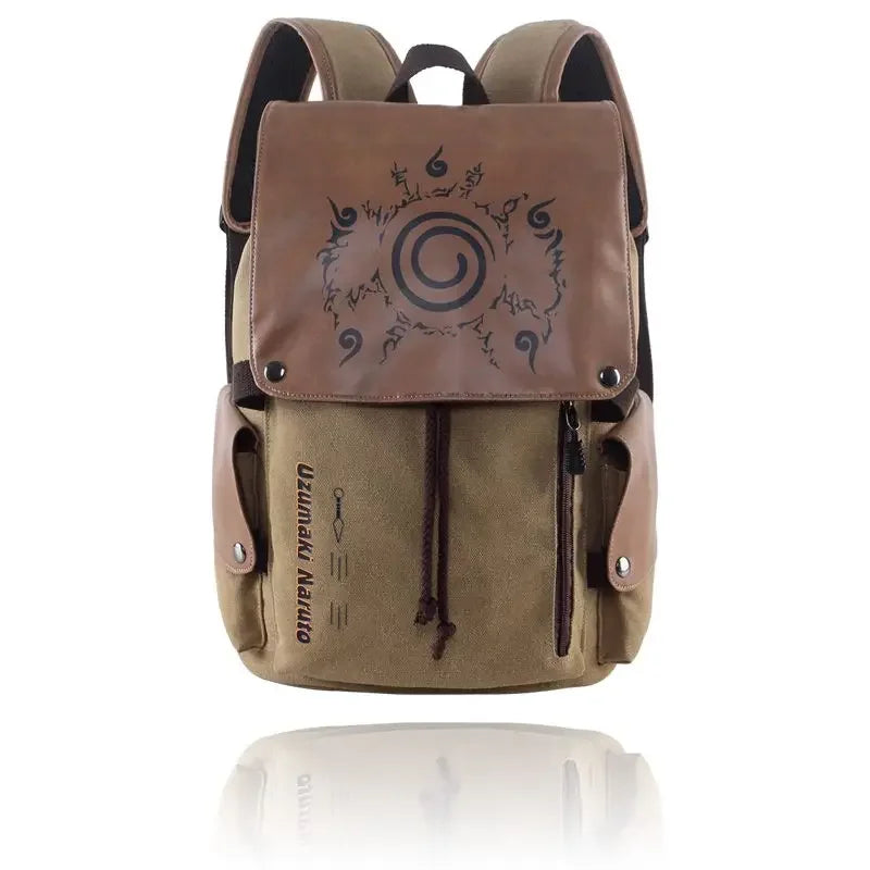 Naruto Creative Animation Peripheral Naruto Canvas Backpack Large Capacity Student School Bag Portable Backpack Gift