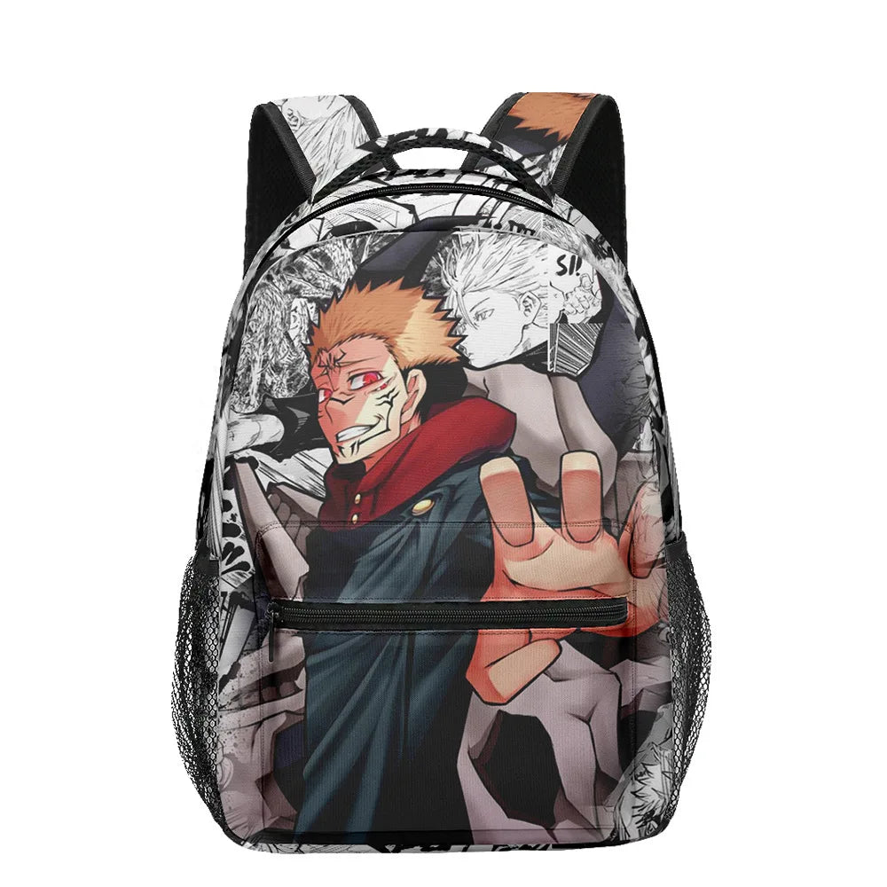 Boy Anime Printed Jujutsu Kaisen Gojo Satoru Backpack Large Capacity Drawstring Bag Student School Bag Travel