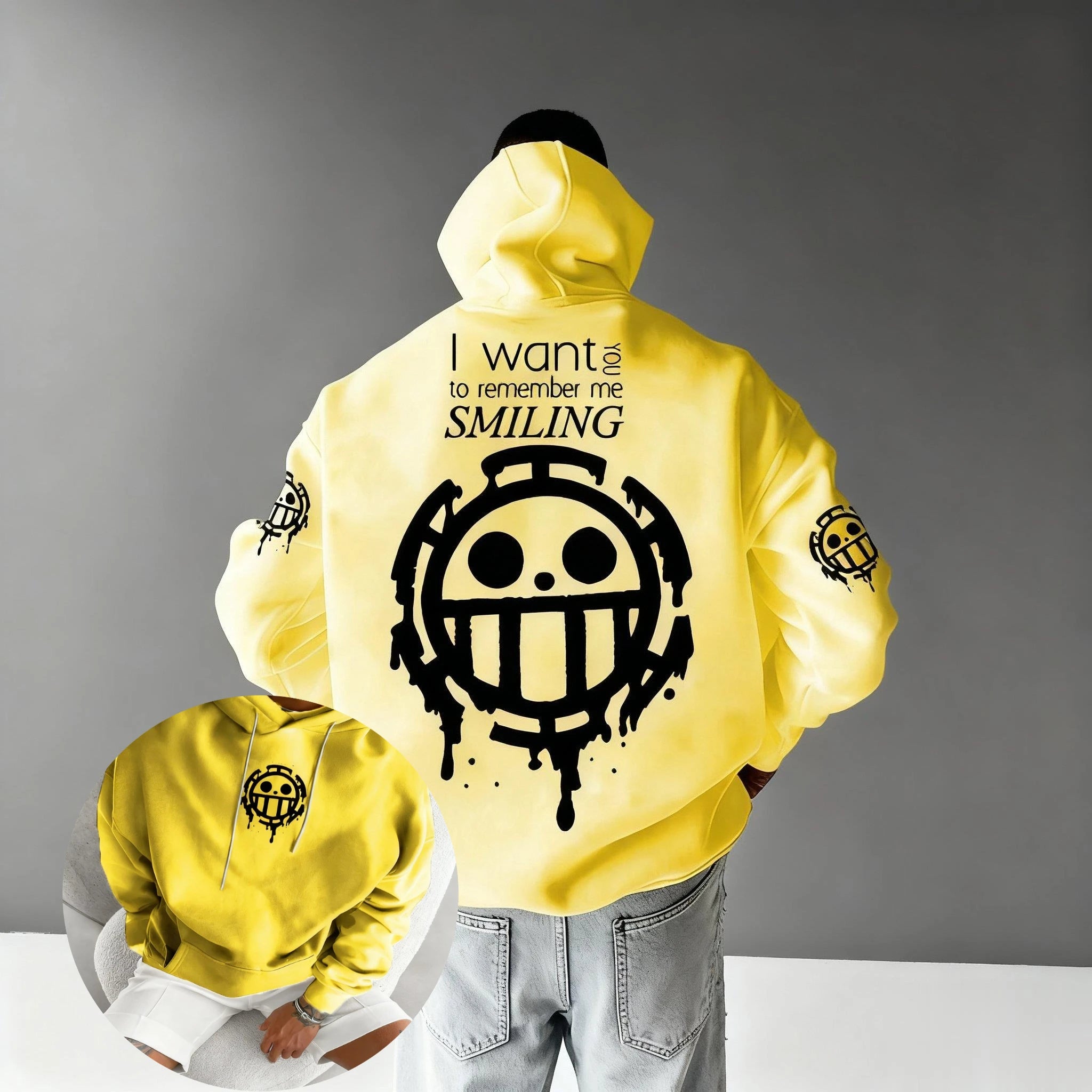 Unisex Oversized One Piece Anime Hoodie Men Women Pullover Sweatshirt Graphic Print Casual Streetwear Autumn New Fashion Y2k