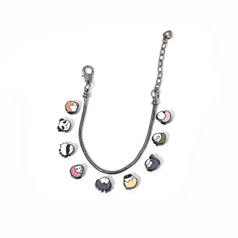 Anime Cute Metal Jujutsu Kaisen DIY Bracelet Fushiguro Megumi Yuji Pendant Detachable Bracelet Fans Cosplay Gift Jewelry