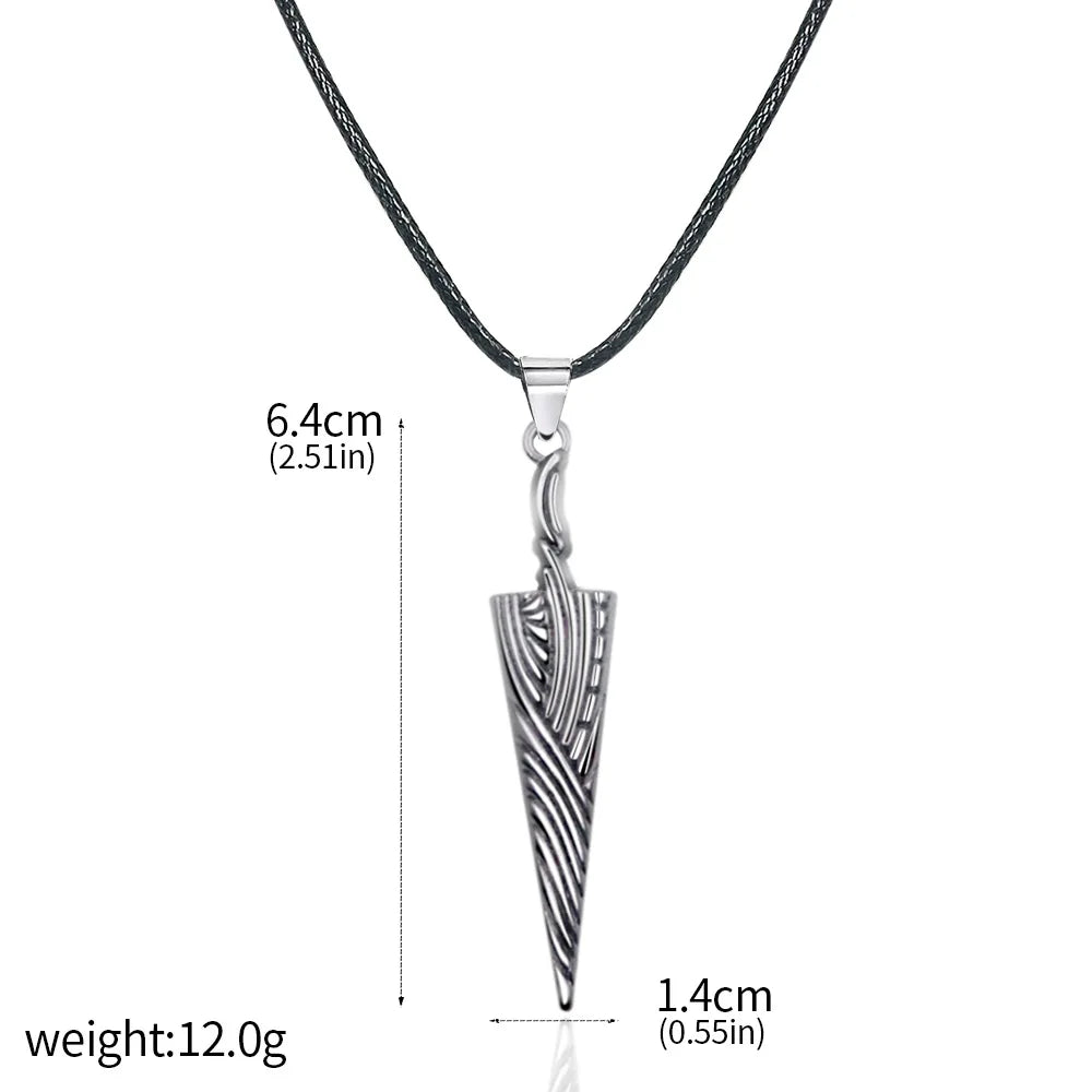 Game Hollow Knight Bone Nail Logo Necklace Jewelry Gift For Women Men Game Fans Alloy Metal Trinket Wholesale