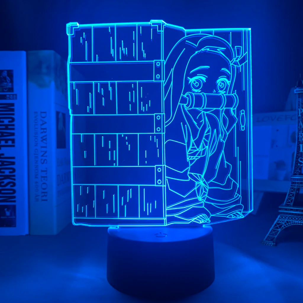 Manga 3d Light Kimetsu No Yaiba for Bedroom Decor Night Light Birthday Gift Table Lamp Anime Demon Slayer Mitsuri Kanroji Figure