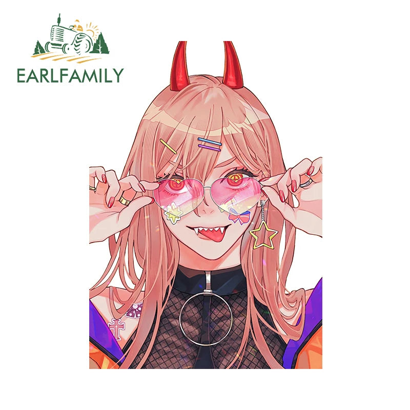 13cm x 7.4cm Zero Two Anime Car Sticker Motorcycle Bumper Funny Laptop Sunscreen Decal Scratch-Proof Fashion Decor