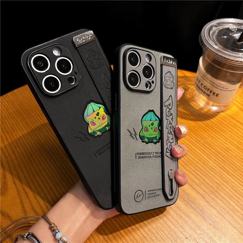 Gengar, Bulbasaur & Squirtle iPhone Case – Pokémon Laser Emboss Leather Cover