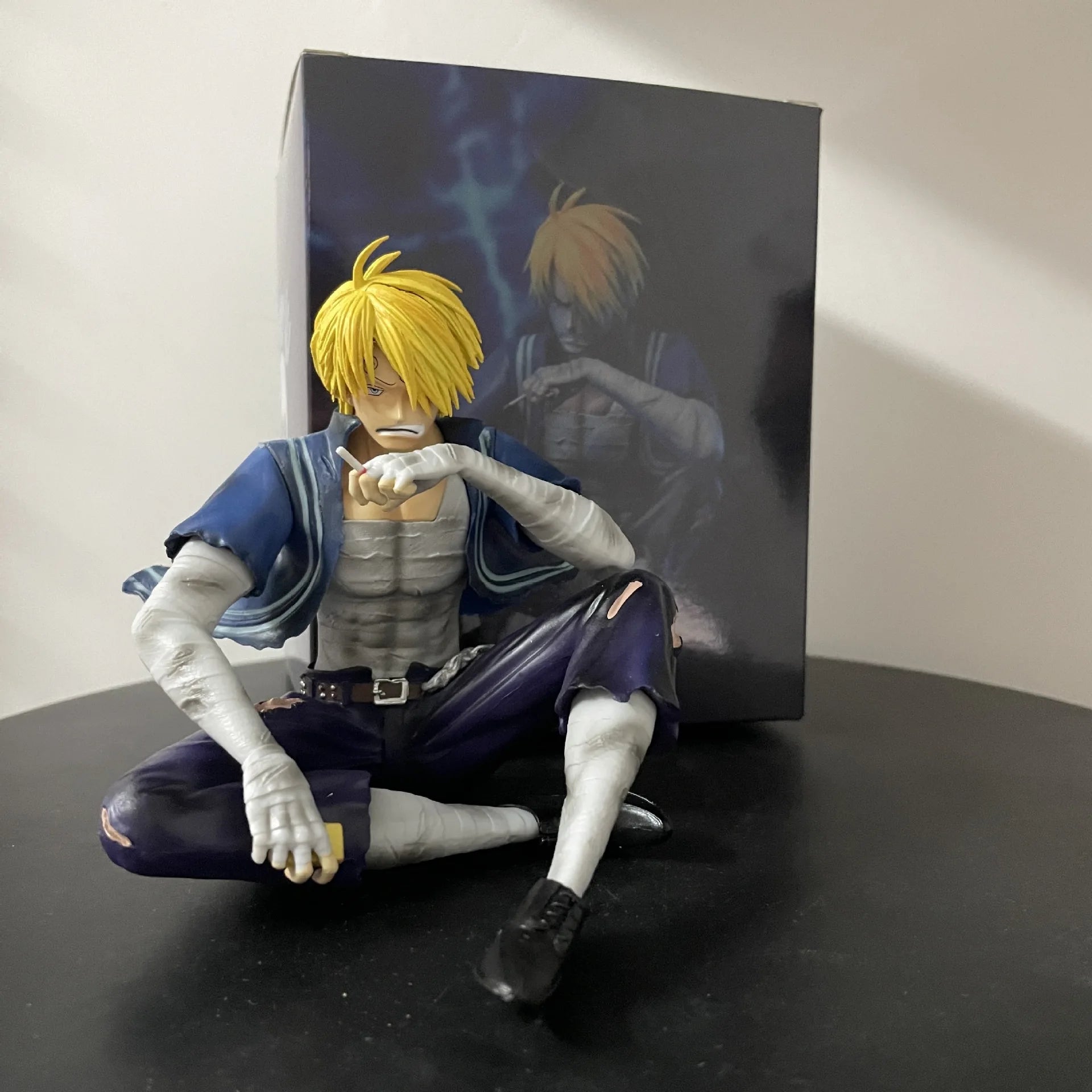 12cm One Piece Sanji Figures Battle Damage Lust Action Figures PVC Model Statue Collection Desktop Deoration Birthday Toys Gift