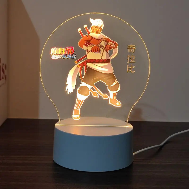 New Animation Naruto anime peripheral light-up stand night light Naruto Sasuke Uchiha Itachi Gaara Kakashi Tsunade holiday gift