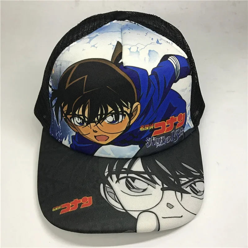 Detective Conan Anime Sun Cap Fashion Casual Outdoor Peaked Snapback Mesh Hat Baseball Cap