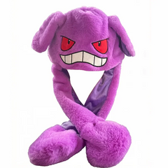 Pokémon Moving Ears Plush Hat – Cute Fluffy Pikachu, Gengar & Charmander Cosplay Hat for Kids & Adults