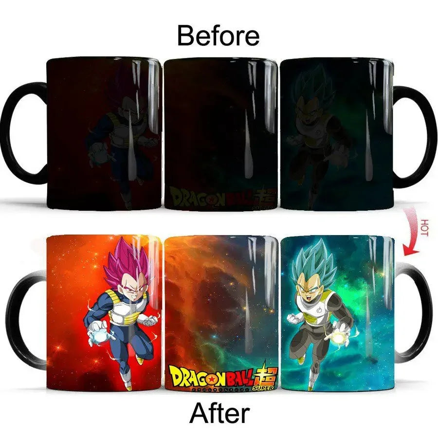 Dragon Ball Goku Color Changing Cup Mug Personalised Magic Mugs Heat Activated Image Photo Coffee Mugs Surprised