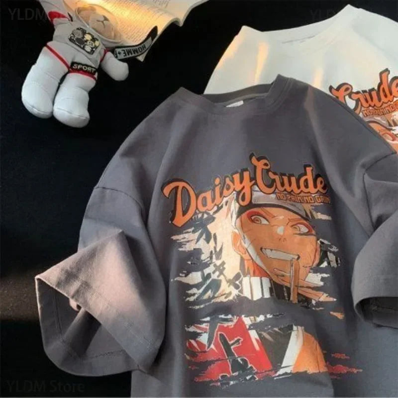 Naruto Ninja T-shirt Clothes Cartoon Print Short-sleeved Summer Tops Hip Hop Fashion Short Sleeve Top Clothes Birthday Gift New