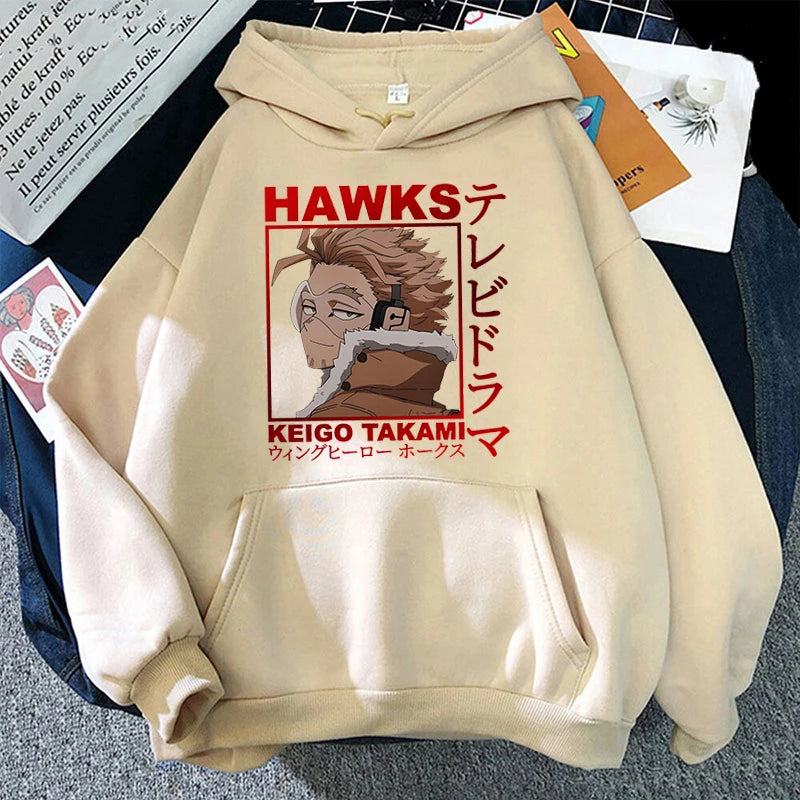 Anime Hawks Printed Hoodies Men/Women Sweatshirts Casual Hoodie Personality Pullover