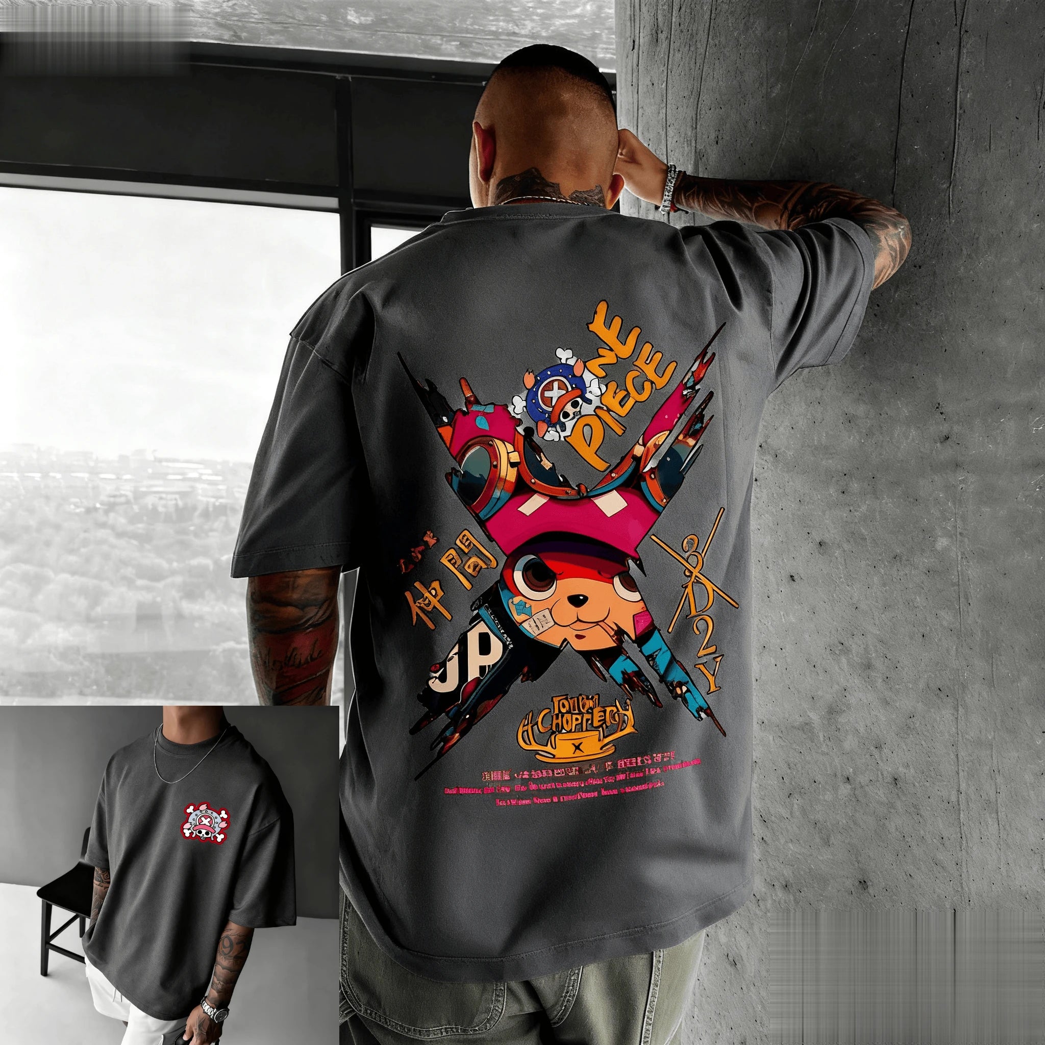 New One Piece Chopper Anime T Shirt Men Women Cotton Short Sleeve Tee Summer Cartoon Graphic Streetwear Casual Top Oversized Y2k