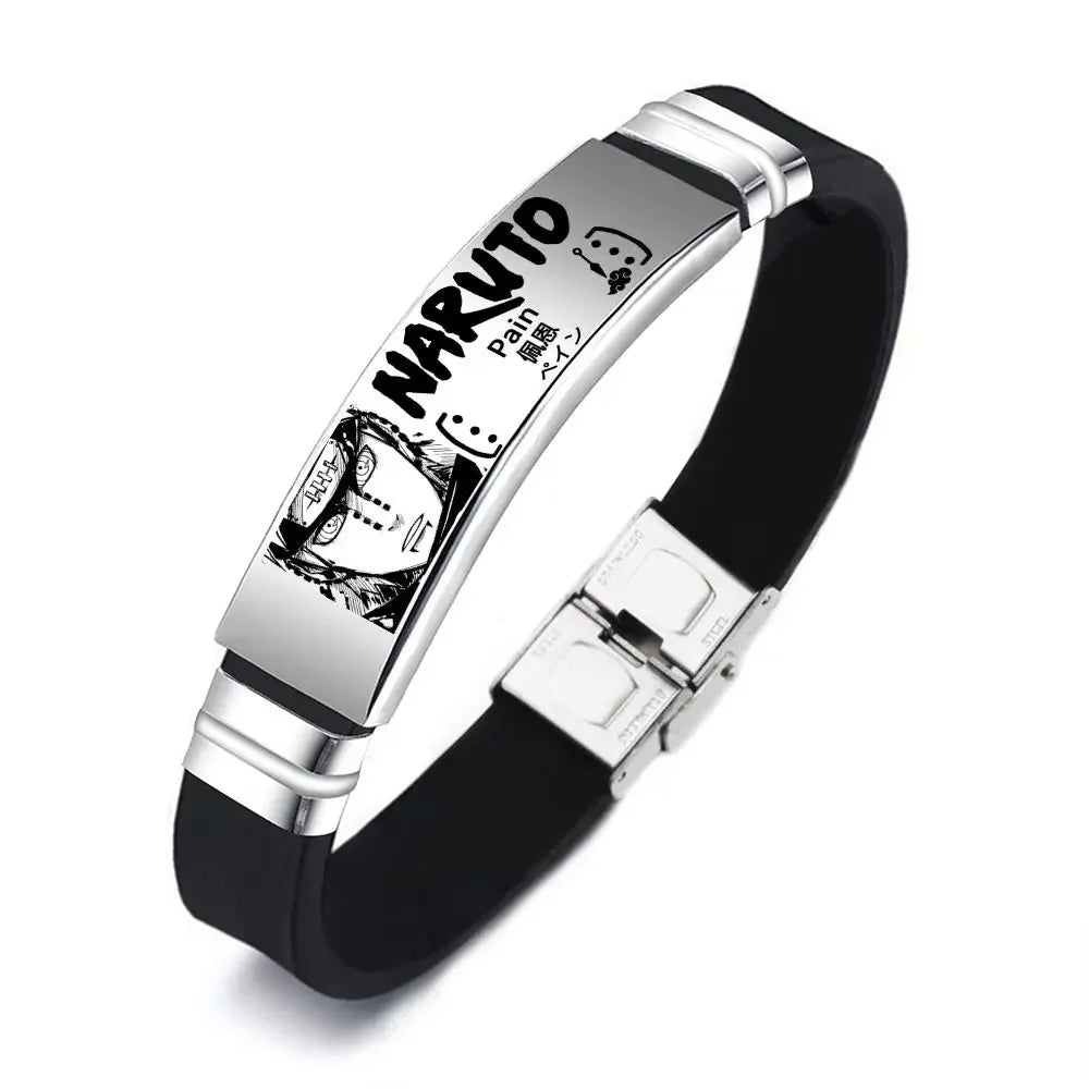 Naruto Kakashi Bracelet Stainless Steel Men's Women's Jewelry Pendant Charm Couple Bracelets for Lover Friend Women Gifts New