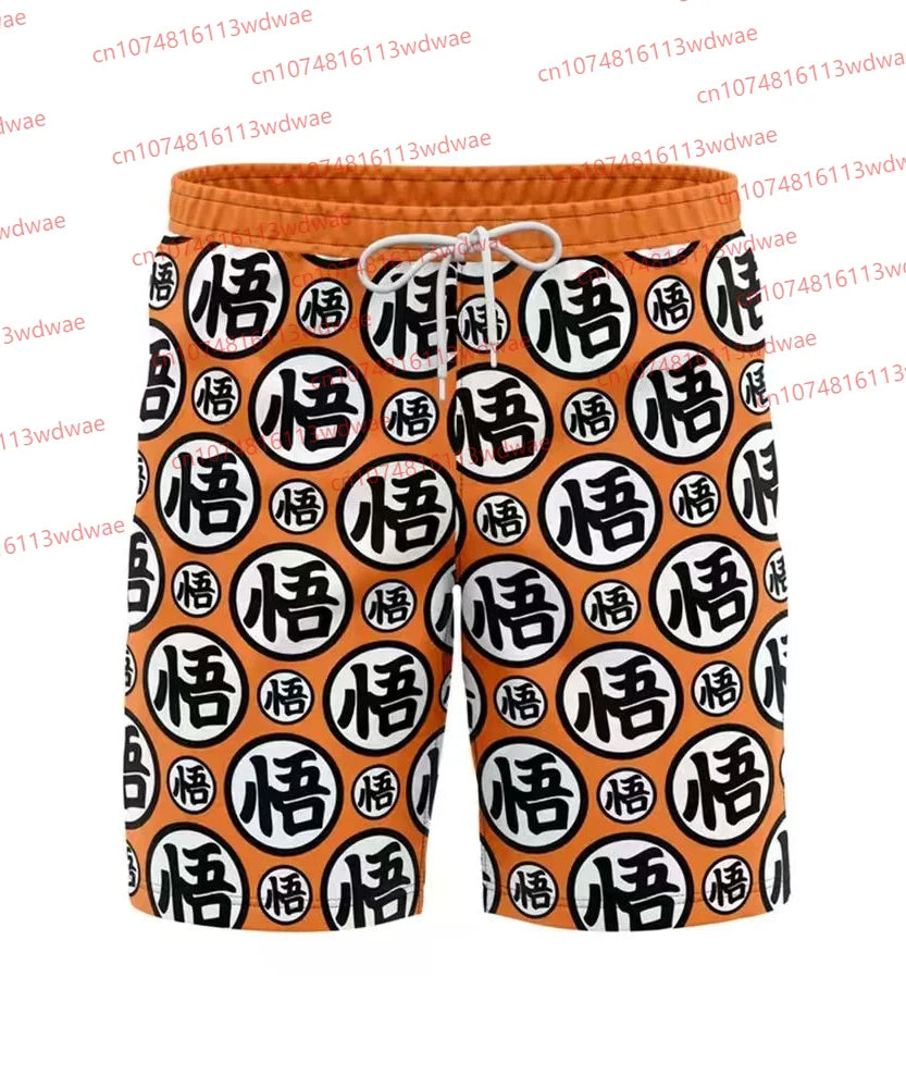 Dragon Ball Z Goku Anime Swim Shorts – Men’s Summer Beachwear