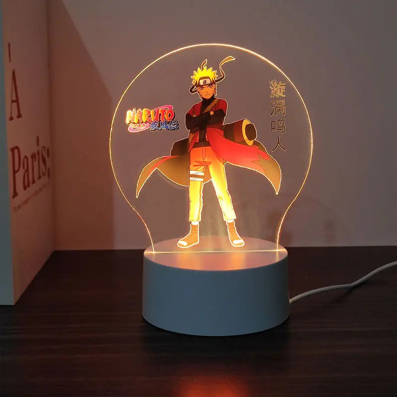 New Animation Naruto anime peripheral light-up stand night light Naruto Sasuke Uchiha Itachi Gaara Kakashi Tsunade holiday gift