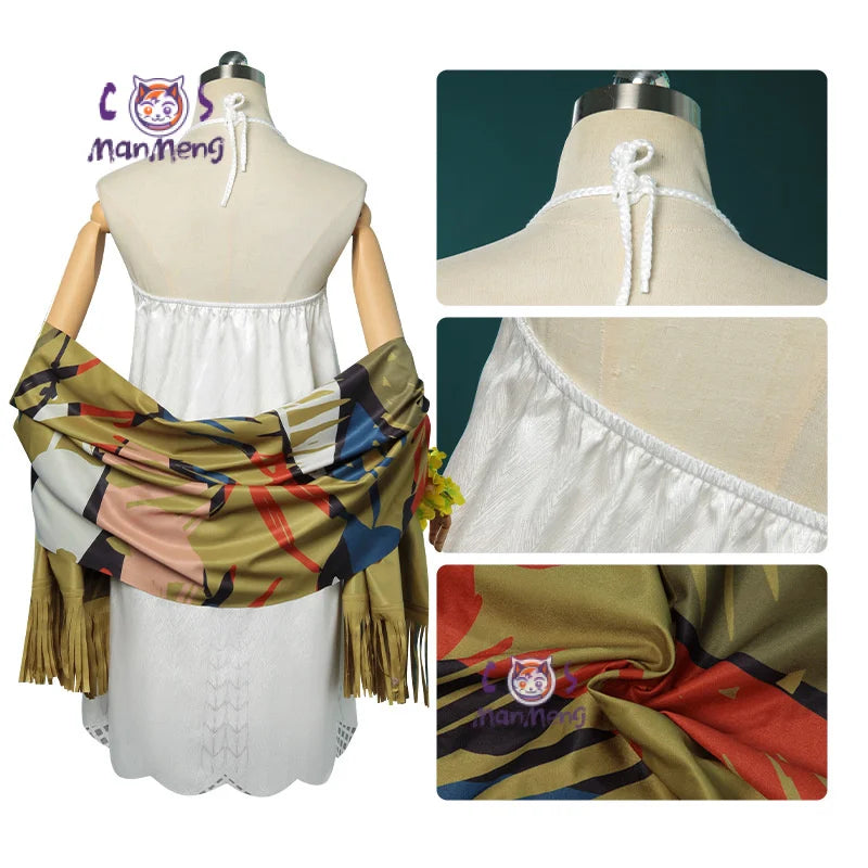 Game Reverse 1999 Enisey Cosplay Costume Sweet Girl Dress Bracelet Shawl Leg Ring Jewelry Set Carnival Party Enisey Complete Set