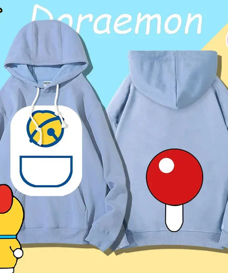 Doraemon Anime Hoodie – Cute Couple & Teen Pullover Jacket