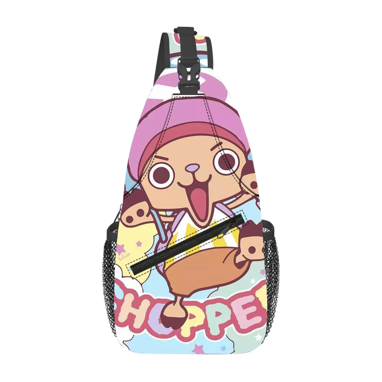 New One Piece Animation Peripheral Kawaii Chopper Portable Large Capacity Crossbody Bag Cute Creative Waist Bag Gift Wholesale