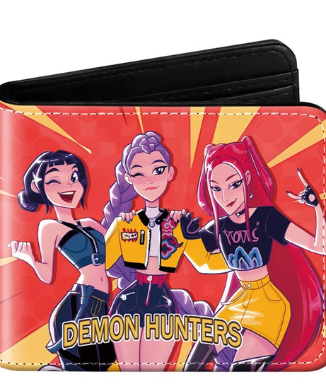 Devil Hunter Pu Anime Print Short Mini Wallet Rumi Mira Zoey Saja Boys Figure Change Storage Bag Birthday Gift