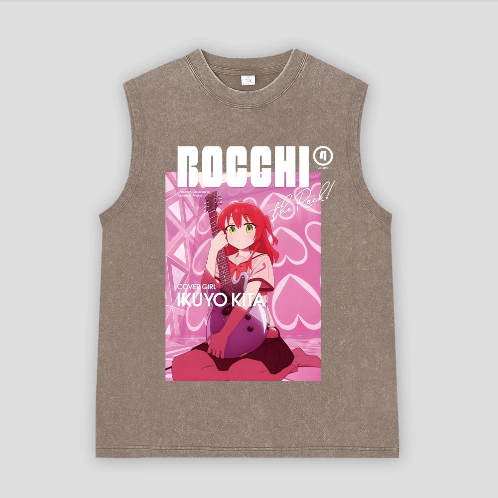 Bocchi the Rock! Oversized Band Vest – Unisex Anime Cotton Tank Top