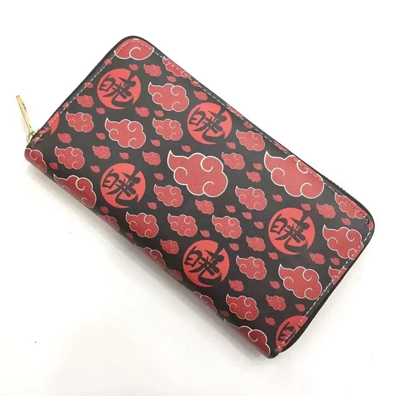 Naruto Sasuke Men Wallets Fashion Money Bag Zipper Coin Purse Female Purse Card Holder Multilayer Capacity Storage Bag Gift New