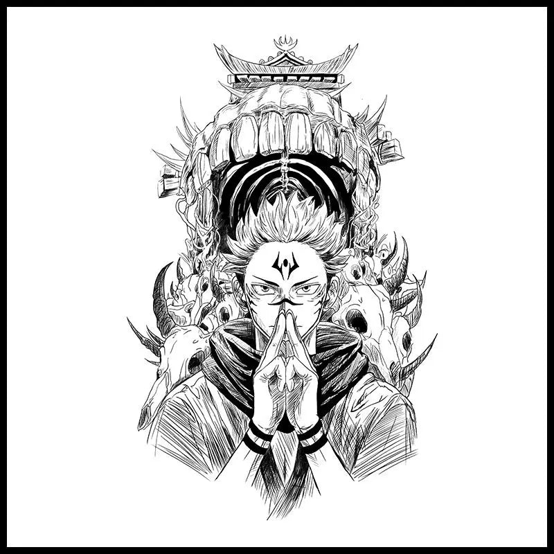 Gojo Satoru Cool Creative Personality Simple High Value Anime Character Waterproof Long Lasting Tattoo Sticker Decoration Gift