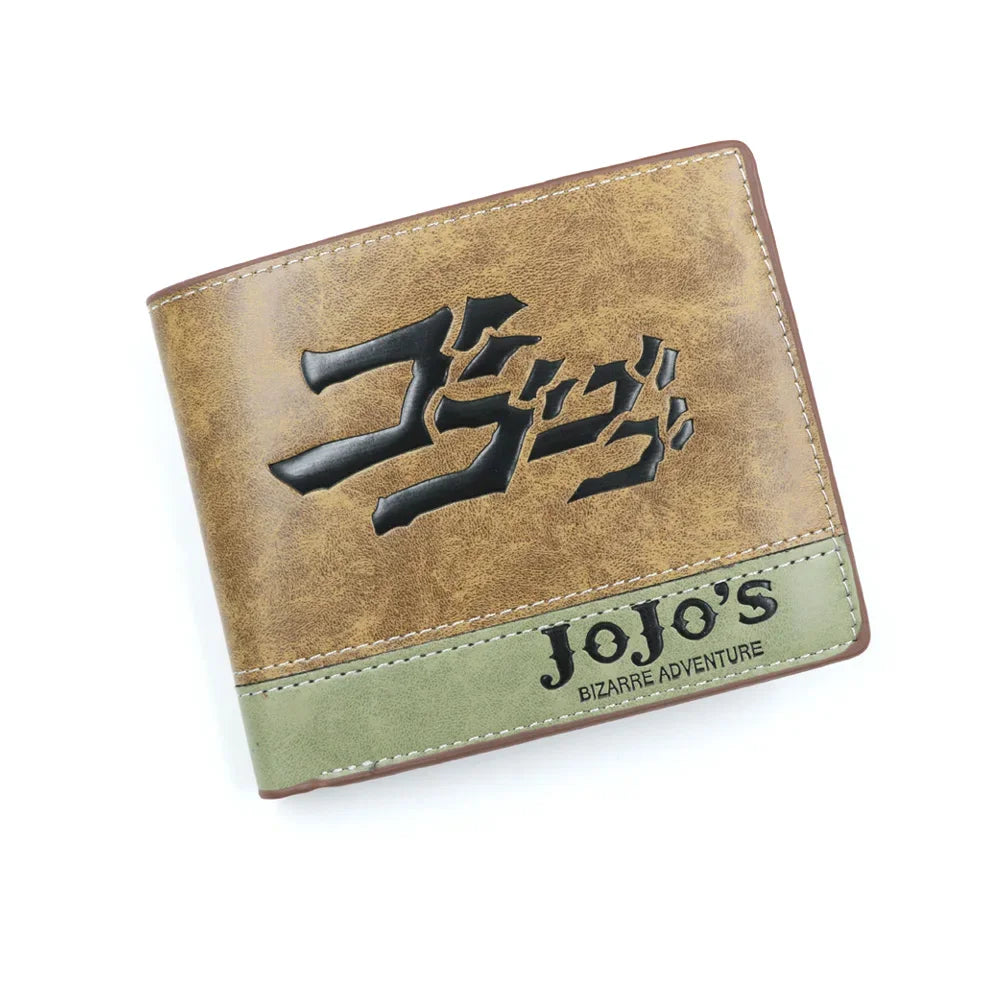 Anime demon slayer Man Bifold Wallets Khaki Card Holders Coin Purse