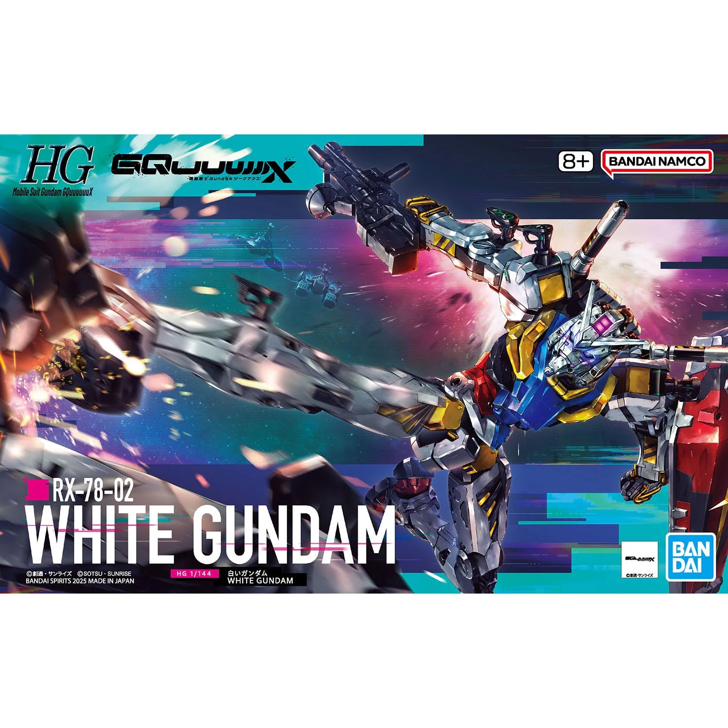 Char's Zaku GQ Action Figure White Gundam Anime Mobile Suit Gundam GQuuuuuuX Toys for Boys Original Box