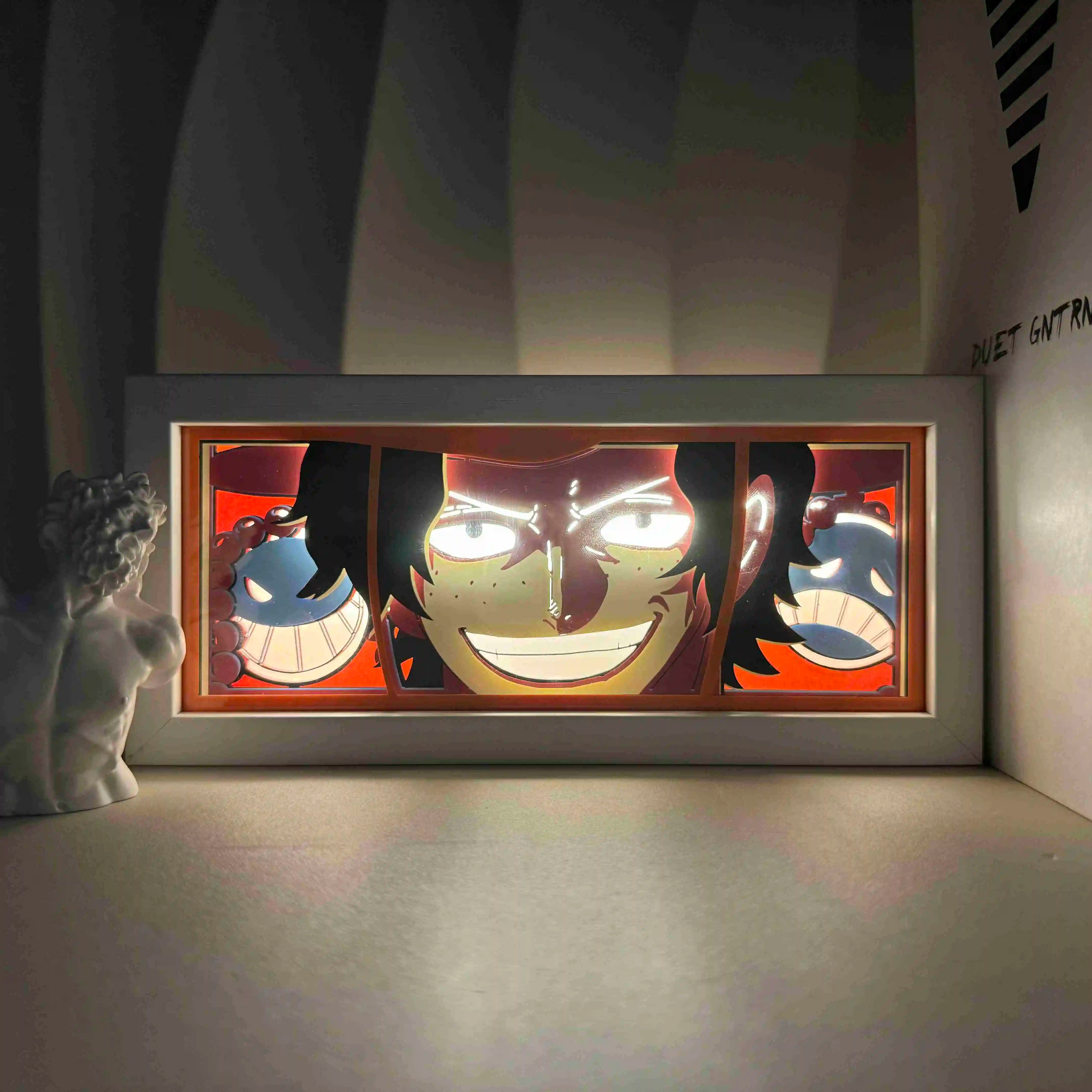 Anime series paper-cut light room bedroom night light atmosphere light remote control colorful light box